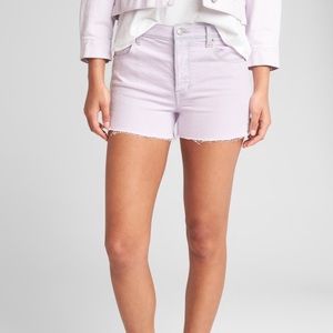 COPY - Gap 3” wild lavender high rise denim shorts